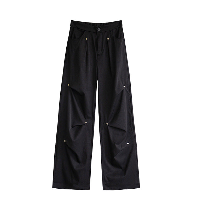 Stylish Rivet Design Casual Pants for Trendy Women