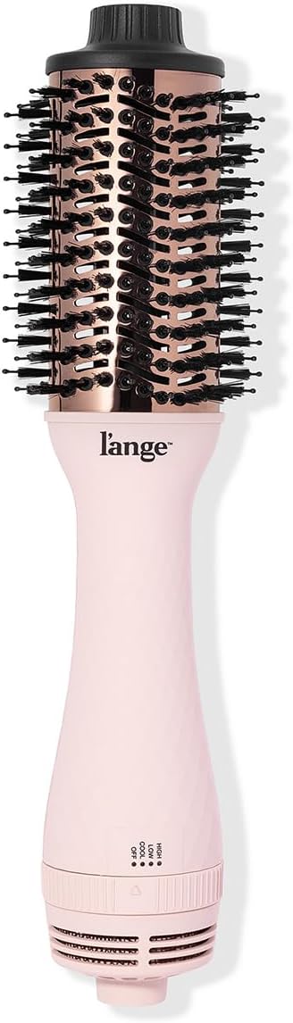 L'ANGE HAIR Le Volume 2-in-1 Titanium Blow Dryer Brush | Hot Air Brush |BLUSH -60mm