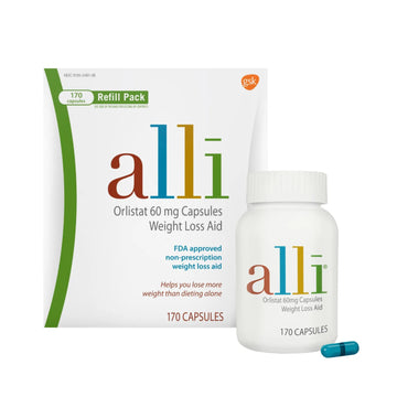 Alli Orlistat 60 mg Capsules – Weight Loss Aid (170 Capsules)
