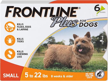 Frontline Plus for Dogs 5-22 Lbs. Flea Control Treatment.