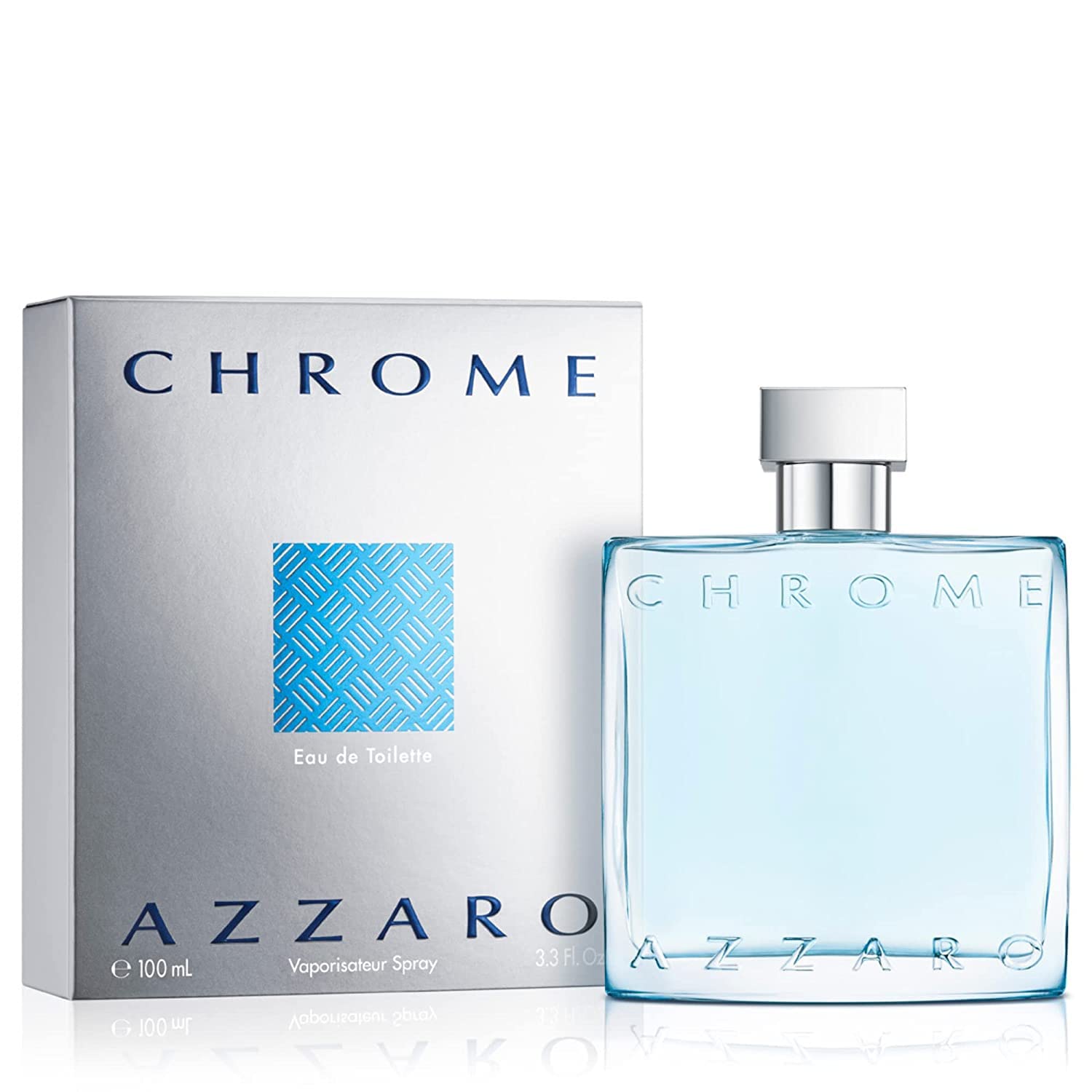 Azzaro Chrome Eau De Toilette | Luxury Perfume for Men | 3.4oz/100ml