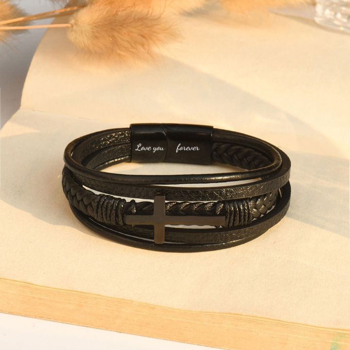 Stainless Steel Cross Bracelet