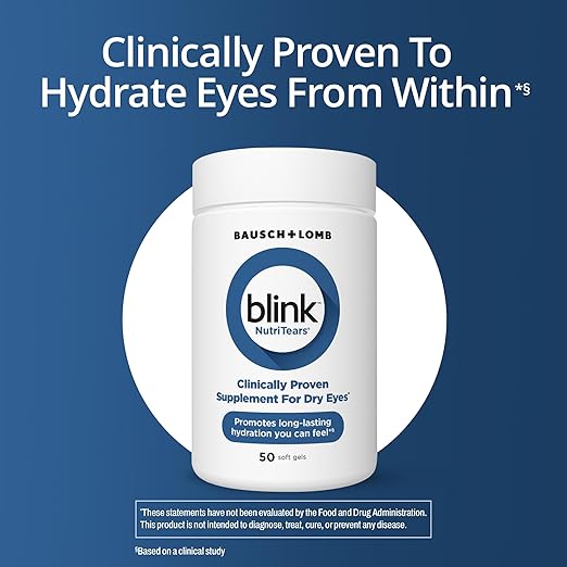 Blink NutriTears Clinically Proven Supplement for Dry Eyes , 50 softgels