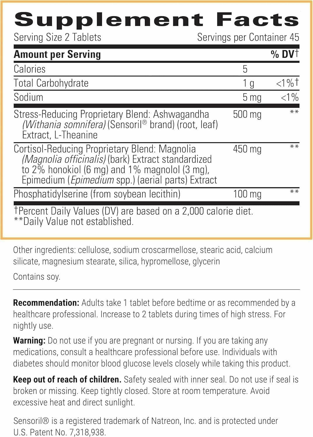 Integrative Therapeutics Cortisol Manager 90 tablets