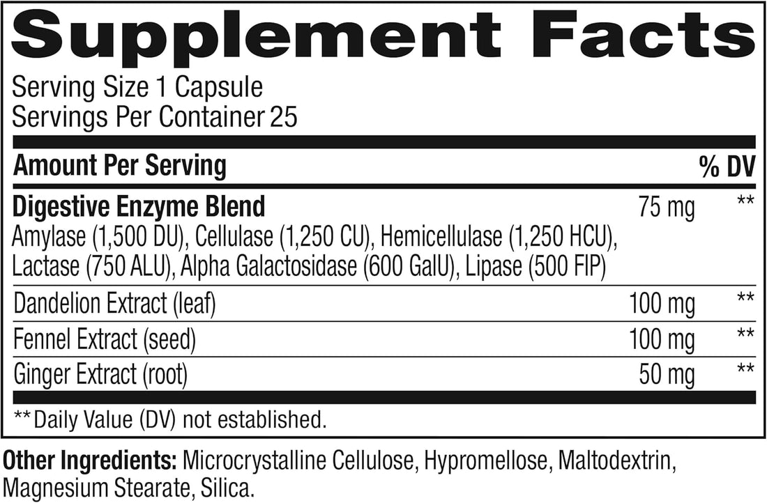 Olly Beat The Bloat Digestive Enzymes Capsule - 25 Count
