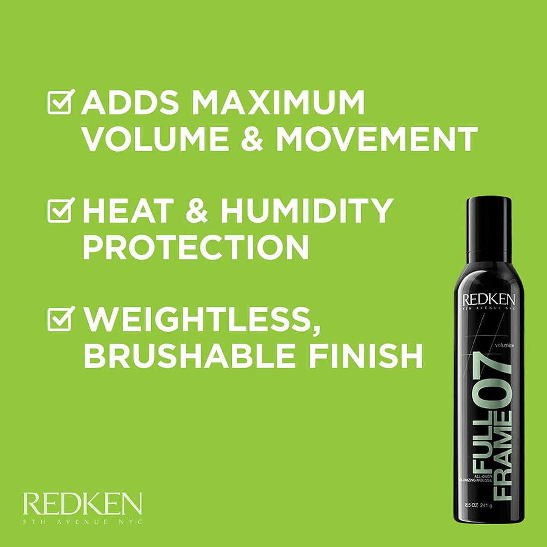 Redken Full Frame 07 All Over Volumizing Hair Mousse 8.5oz