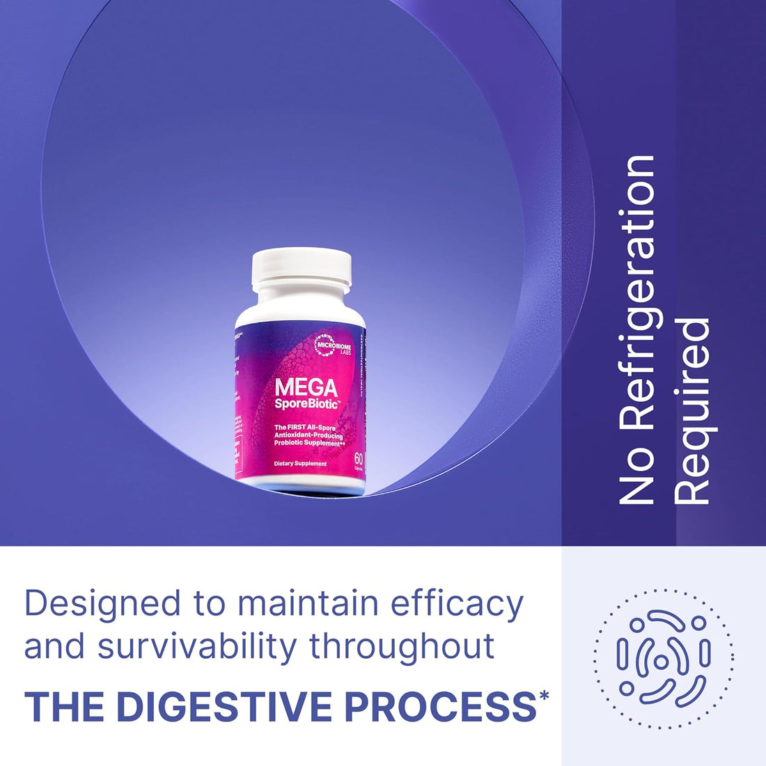 Microbiome Labs MegaSporeBiotic Probiotics for Women & Men 60 Capsules
