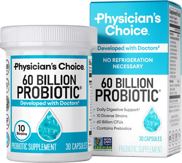Physician's Choice Probiotics 60 Billion CFU Organic Prebiotics -30 CT