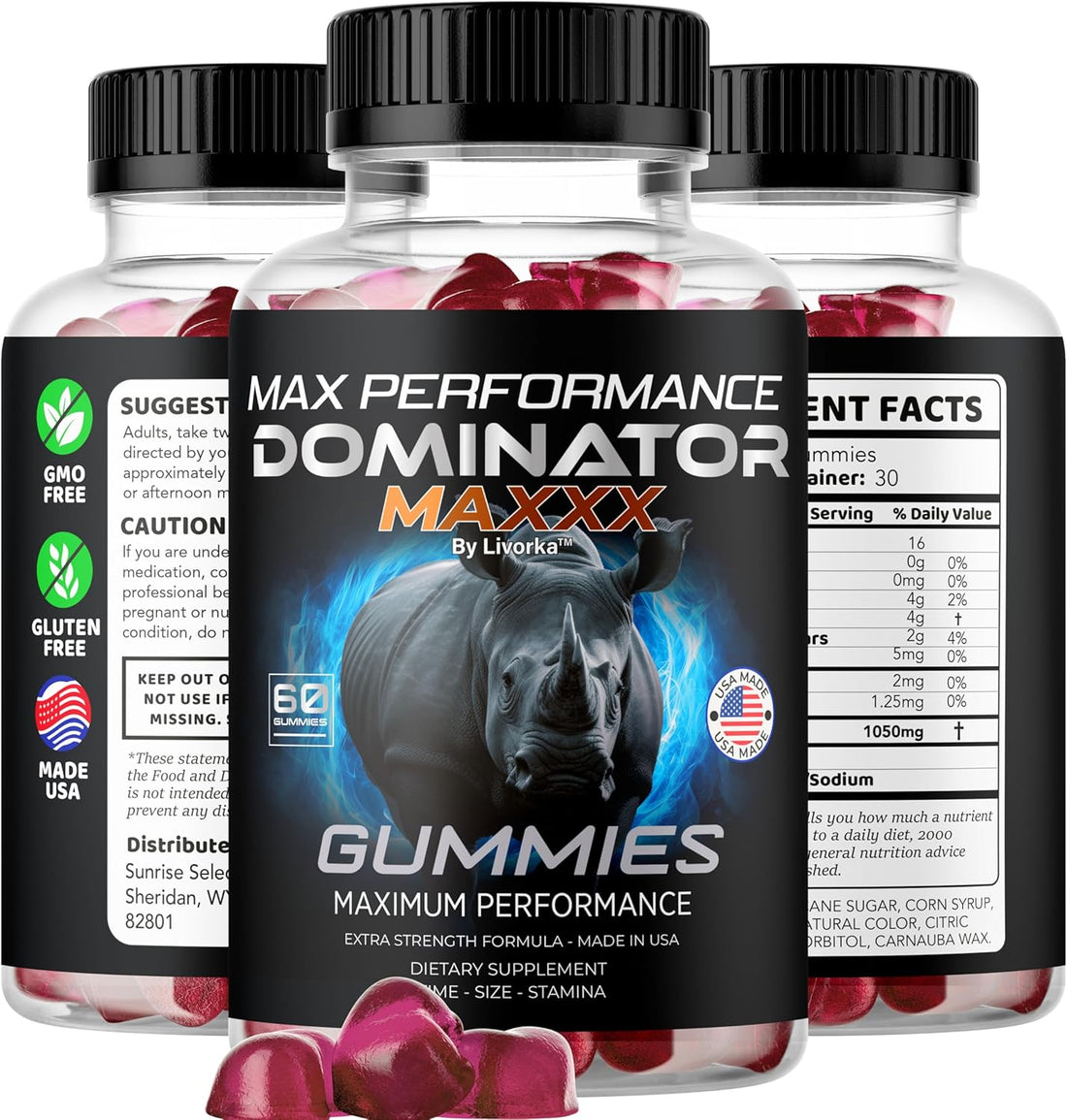 Dominator Maxxx Gummies  for men 60 counts