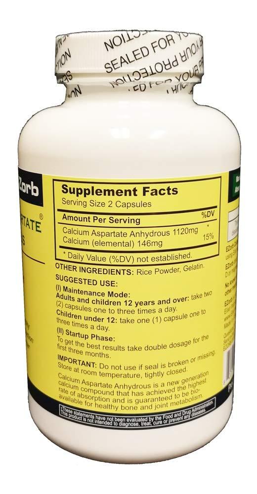 Ezorb Calcium -180 capsules ,Plant based Calcium Formula.
