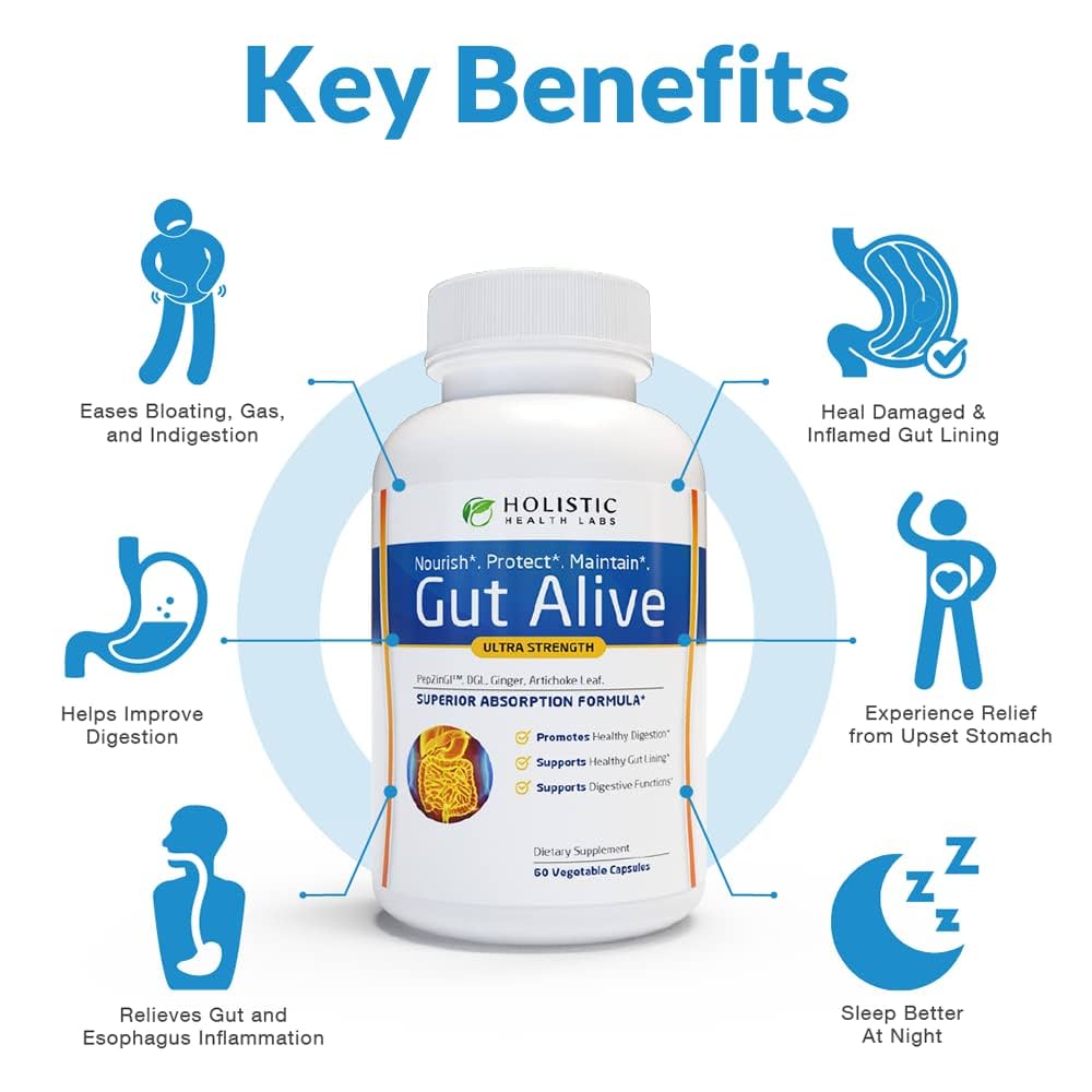 Gut Alive Ultra Strength Capsules by Holistic Health Lab (Pack of 2)