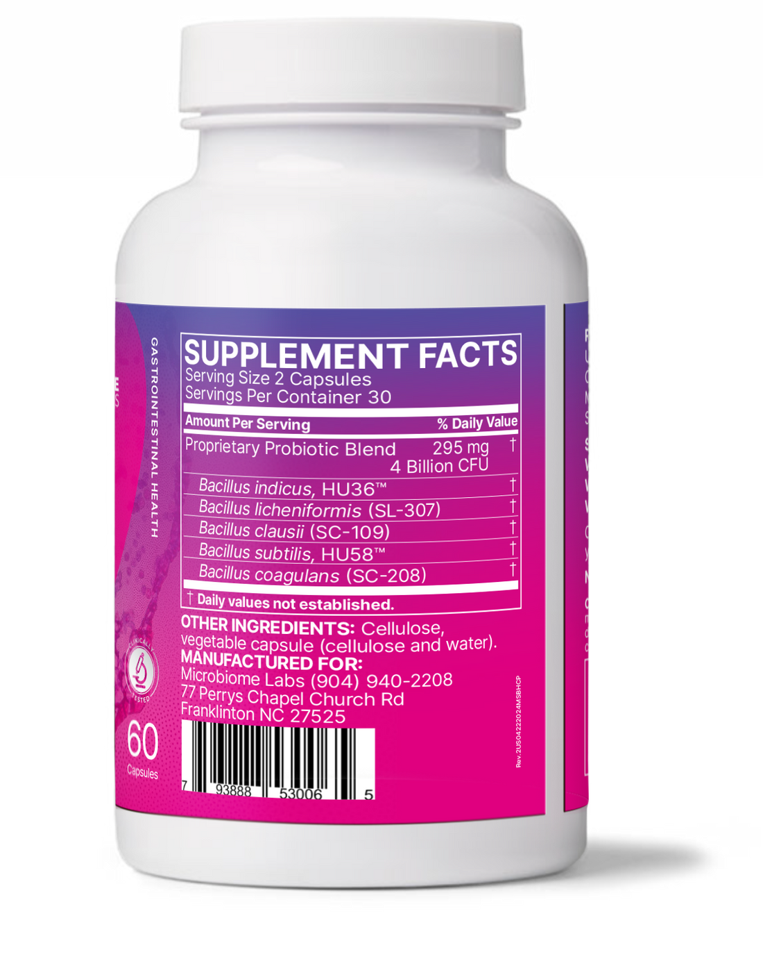 Microbiome Labs MegaSporeBiotics for Men and Women 60 counts