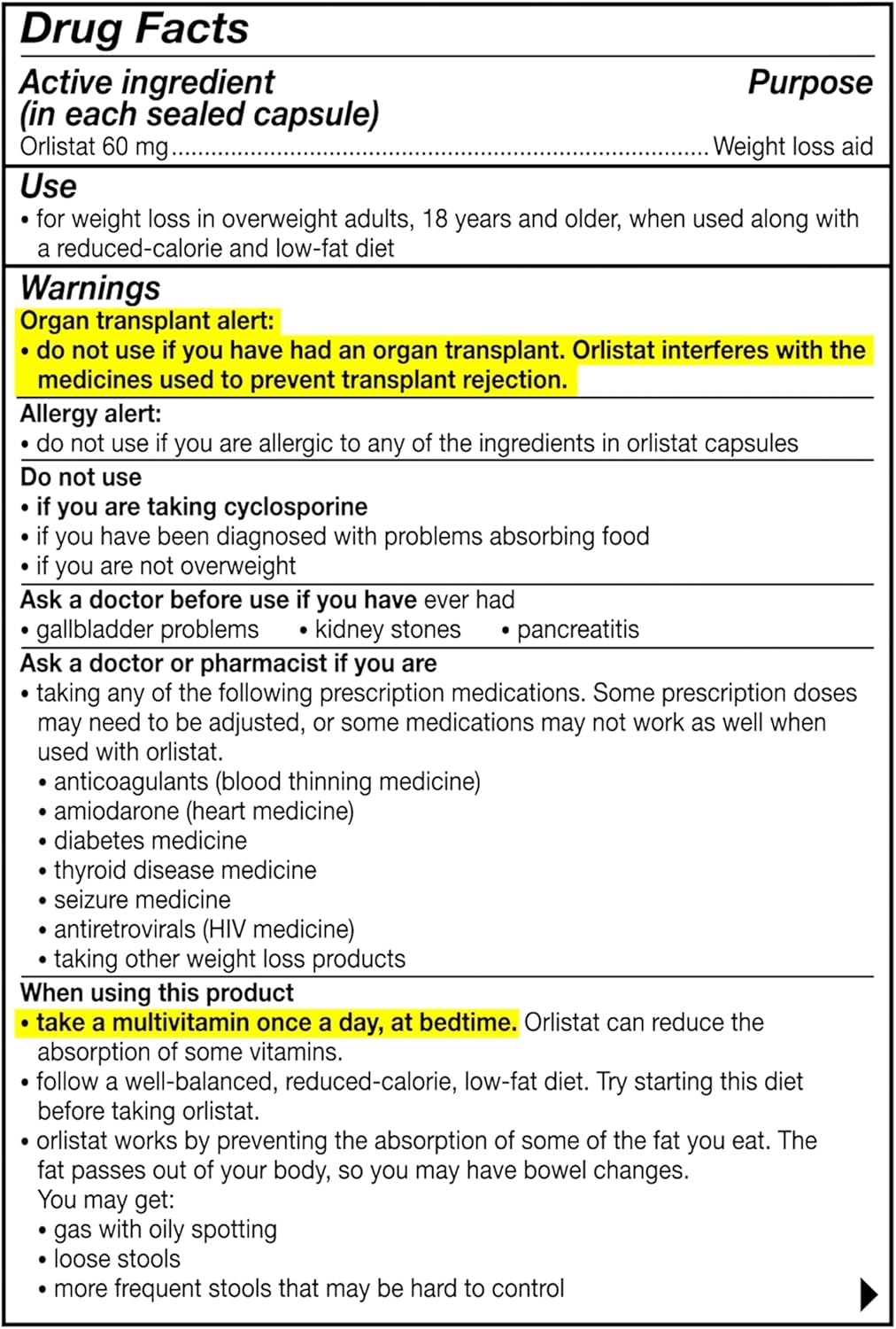 Alli Orlistat 60 mg Capsules – Weight Loss Aid (170 Capsules)