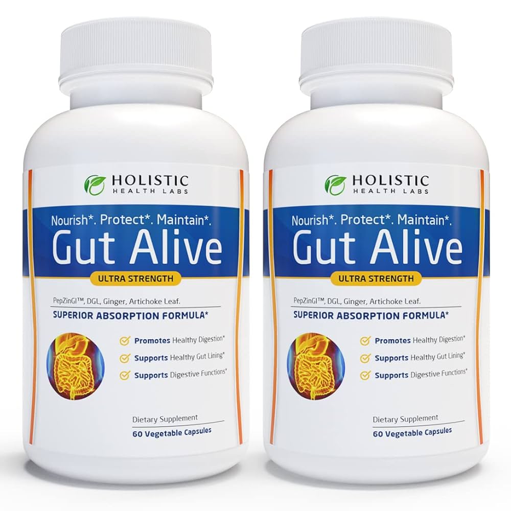 Gut Alive Ultra Strength Capsules by Holistic Health Lab (Pack of 2)
