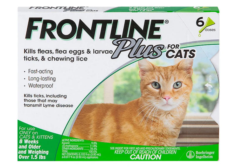 Frontline Plus for cats  Flea Control Treatment