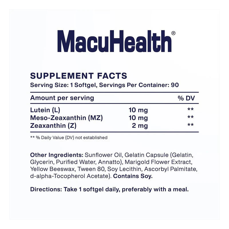 MacuHealth Triple Carotenoid Formula Eye Vitamins  (3 months supply)