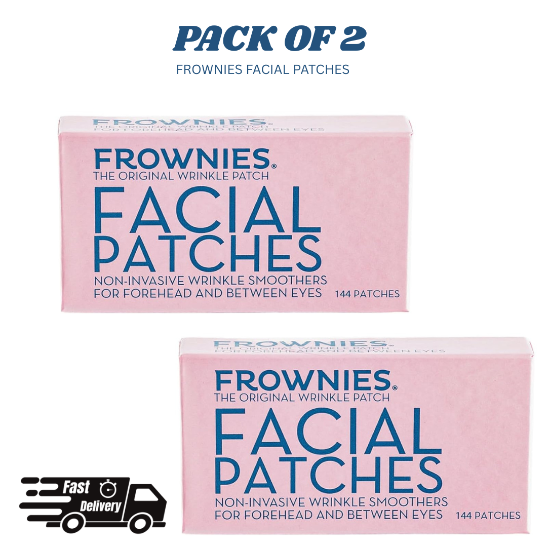 Frownies Forehead and Between the Eyes Facial Patches | Pack of 2 | 144 Patches Each