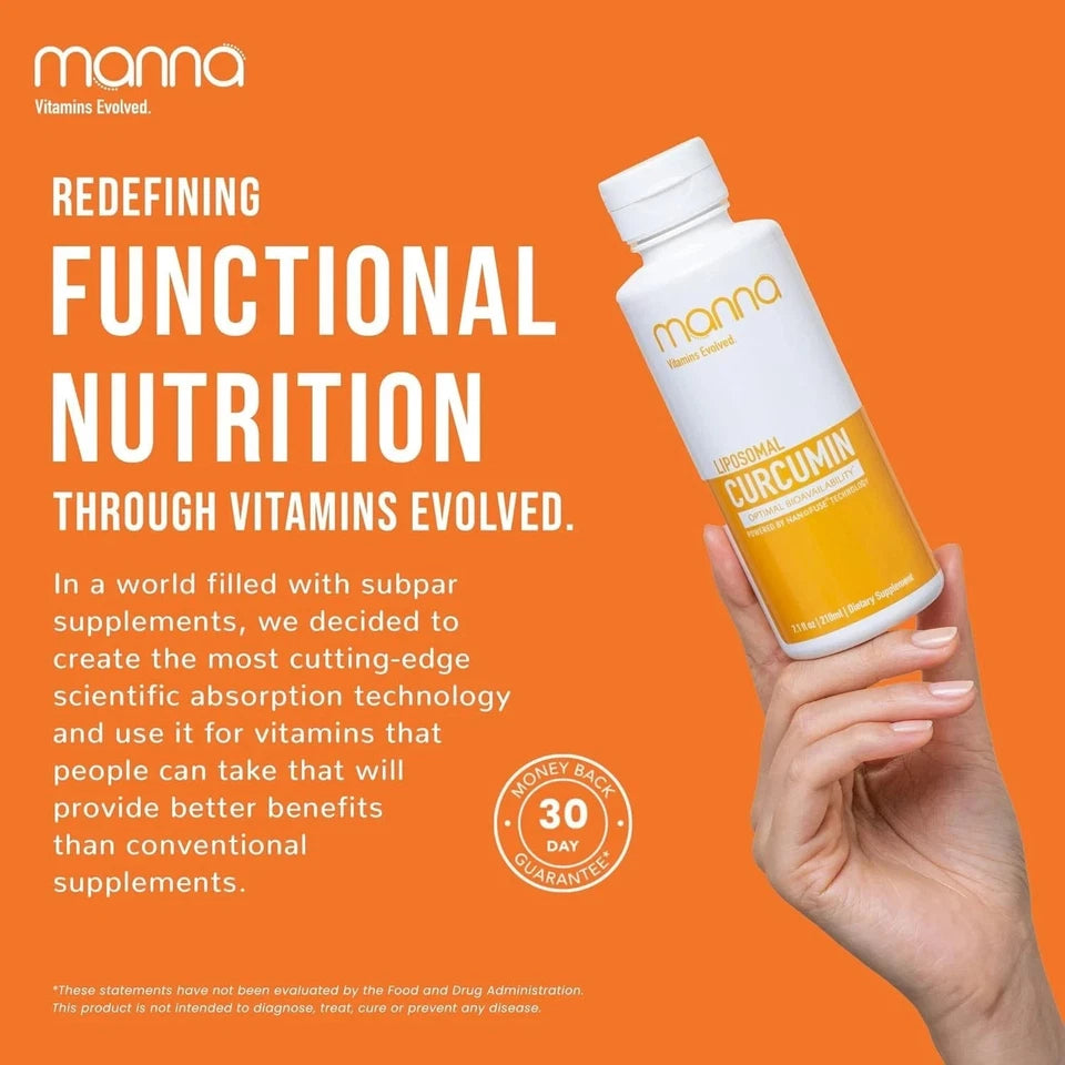 Manna Vitamins Evolved Liposomal Liquid Curcumin for 7.1 Fl Oz